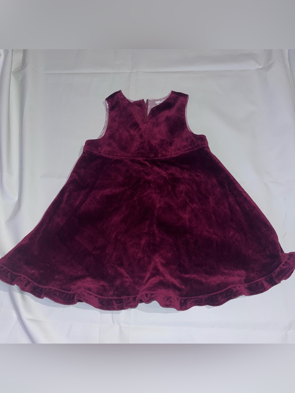 Burgundy Velvet 6M Holiday Dress